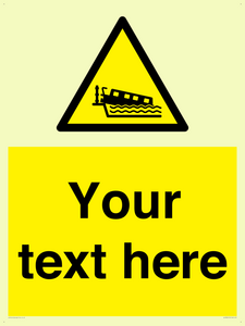 Custom warning grounding narrow boat on lock cill